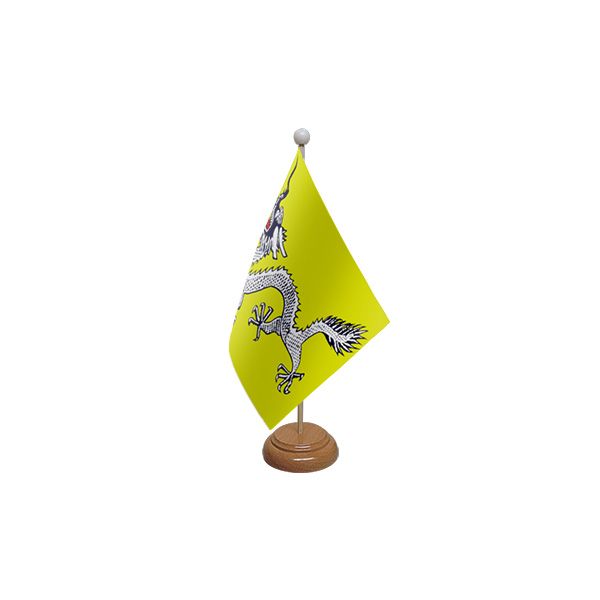 Chinese Dragon Wooden Table Flag