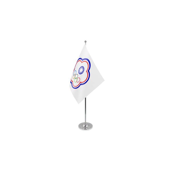 Chinese Taipei Satin Table Flag