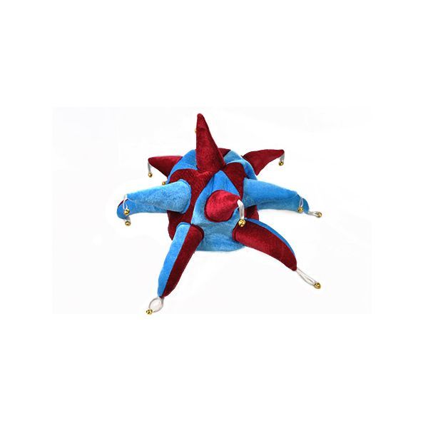 Claret and Sky Blue Jester Hat