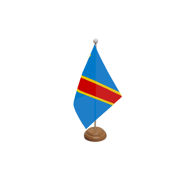 Congo DR 2006 Wooden Table Flag