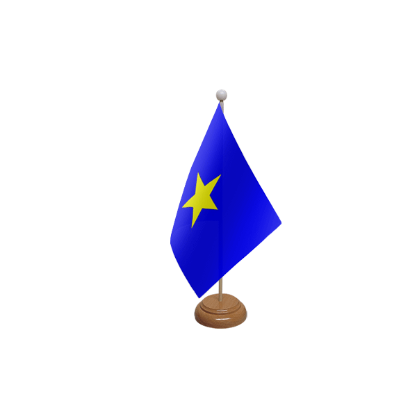 Congo Kinshasa Wooden Table Flag