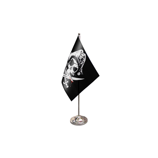 Crossed Sabres Satin Table Flag