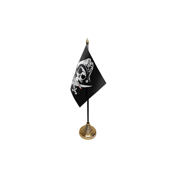 Crossed Sabres Small Table Flag