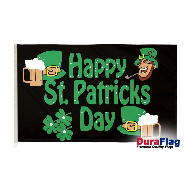 Happy St Patricks Day (Black) DuraFlag