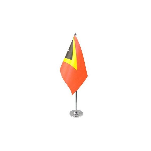 East Timor Satin Table Flag