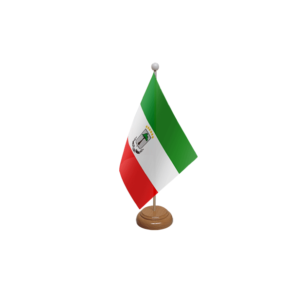 Equatorial Guinea Wooden Table Flag