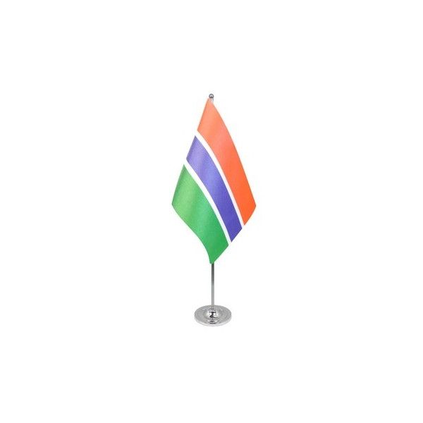 Gambia Satin Table Flag