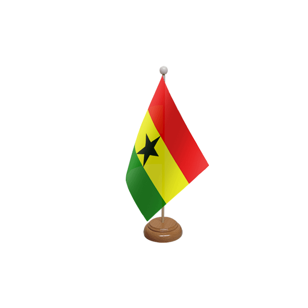 Ghana Wooden Table Flag