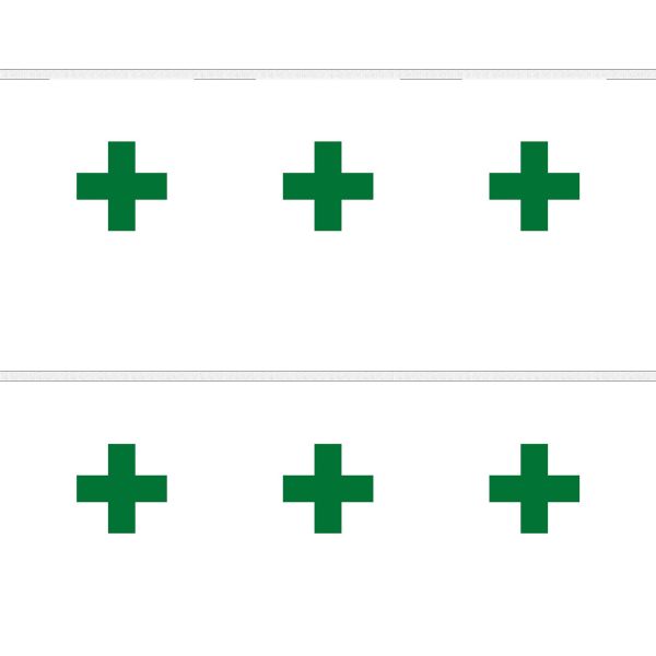 Green Cross Rectangular Bunting