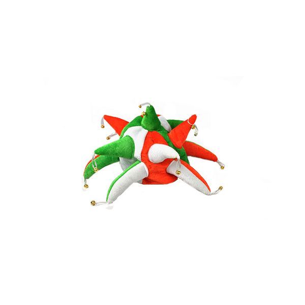 Green, White and Orange Jester Hat