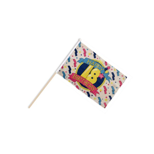 Happy 18th Birthday Hand Flags
