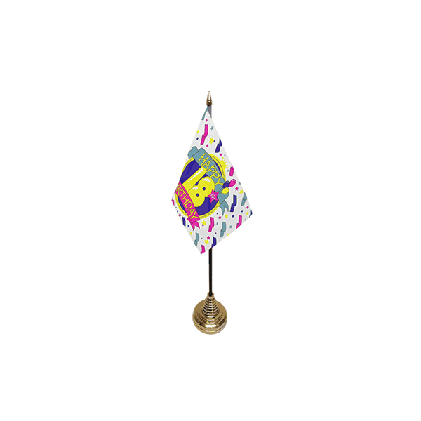 Happy 18th Birthday Small Table Flag