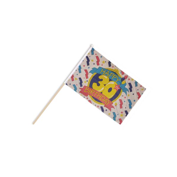 Happy 30th Birthday Hand Flags