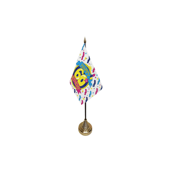 Happy 60th Birthday Small Table Flag