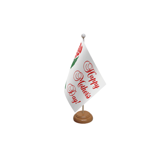 Happy Mothers Day Wooden Table Flag