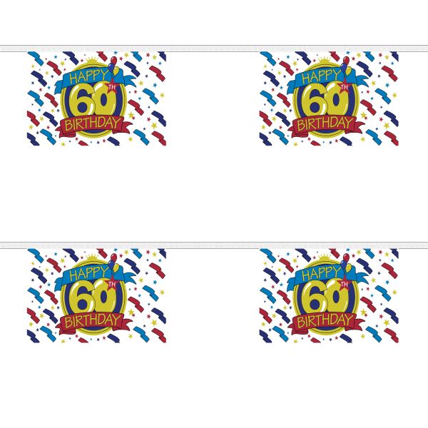 Happy 60th Birthday Rectangular Bunting