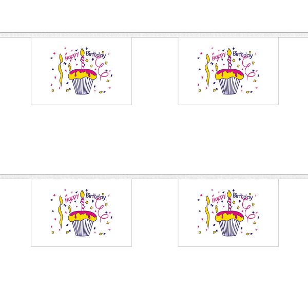 Happy Birthday Cake Rectangular Bunting