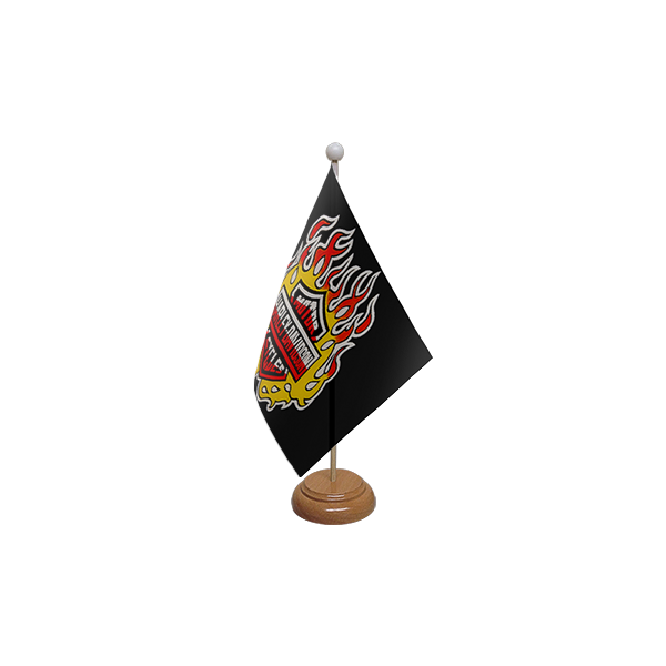 Harley Davidson Wooden Table Flag