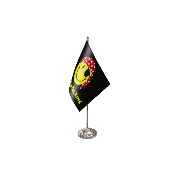 Have A Nice Day Matey Satin Table Flag