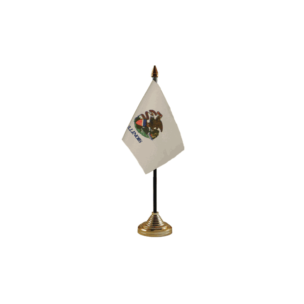 Illinois Small Table Flag