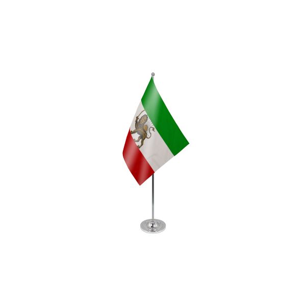 Iran Old (Persia) Satin Table Flag