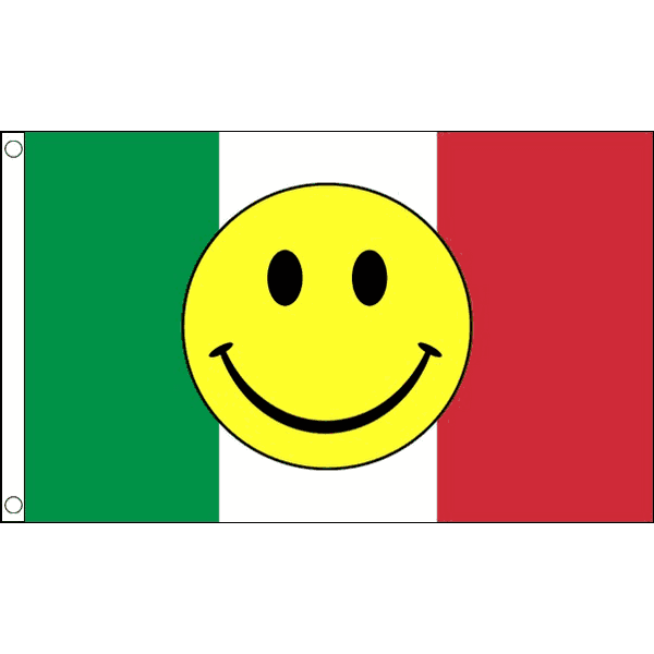 Italy Smiley Face Flag