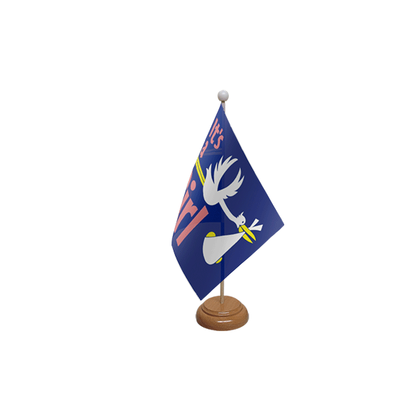 Its a Girl Wooden Table Flag