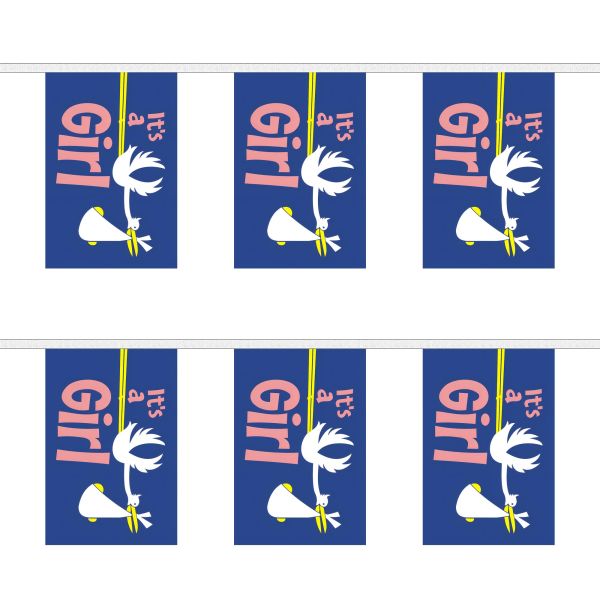 Its a Girl Rectangular Bunting