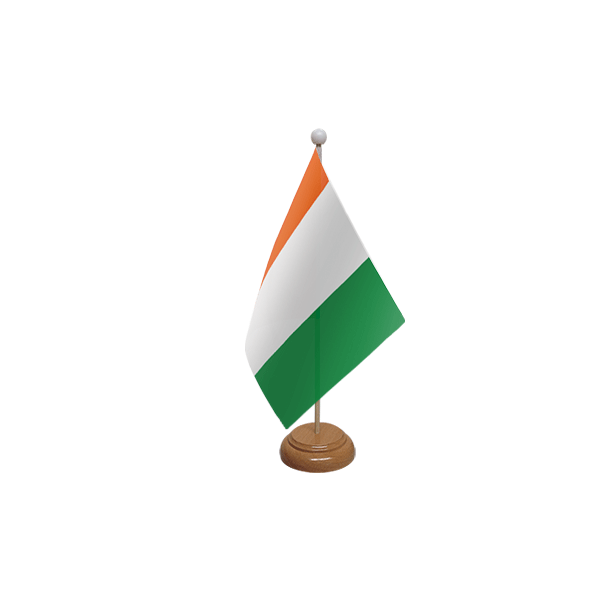 Ivory Coast Wooden Table Flag