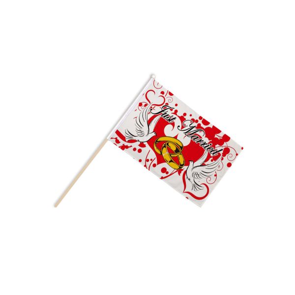 Just Married Hand Flags