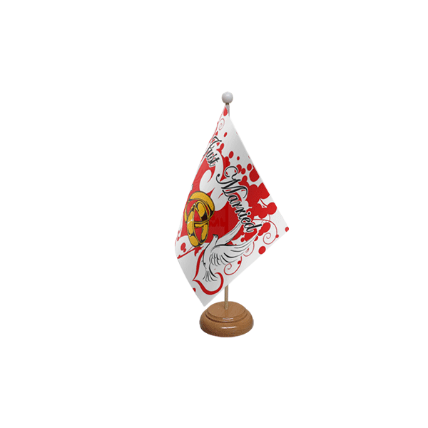 Just Married Wooden Table Flag