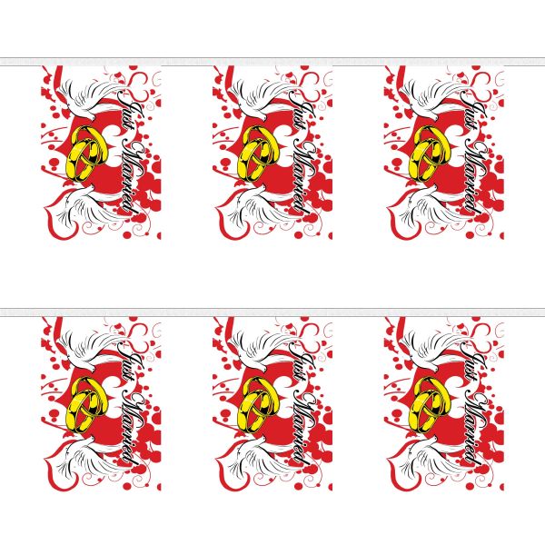 Just Married Rectangular Bunting
