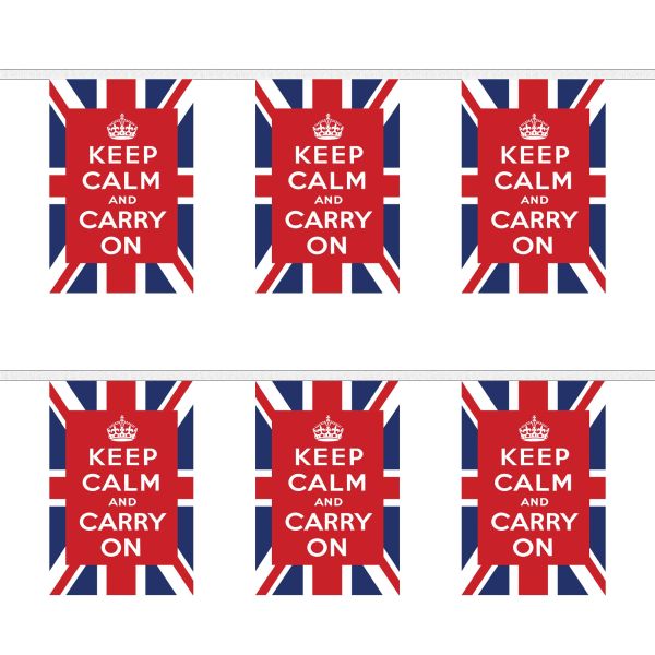 Keep Calm and Carry On (UK) Rectangular Bunting