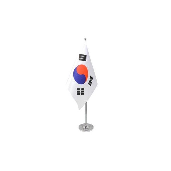 Korea South Satin Table Flag