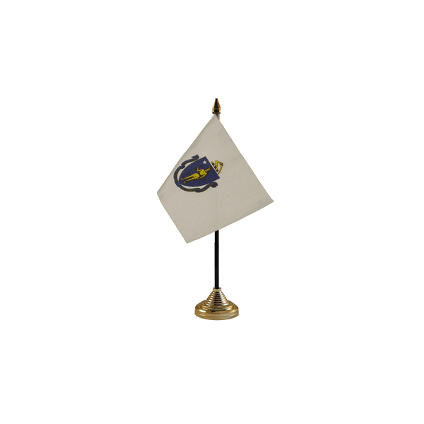 Massachusetts Small Table Flag
