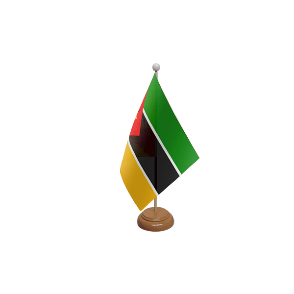 Mozambique Wooden Table Flag