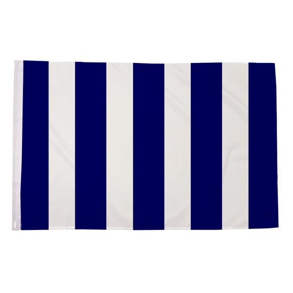 Navy Blue and White Striped Flag (Sleeved)