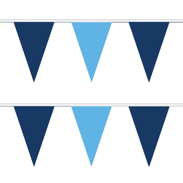 Navy Blue and Sky Blue Triangle Bunting