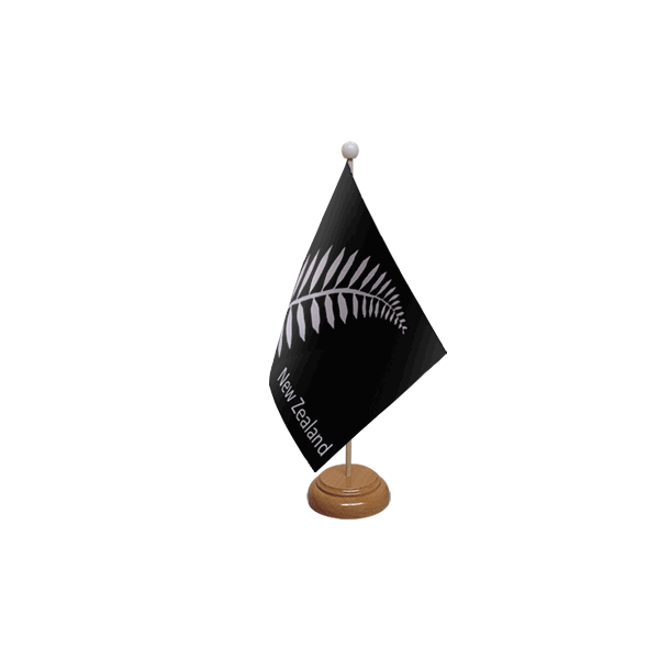 New Zealand Fern Wooden Table Flag