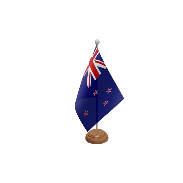 New Zealand Wooden Table Flag