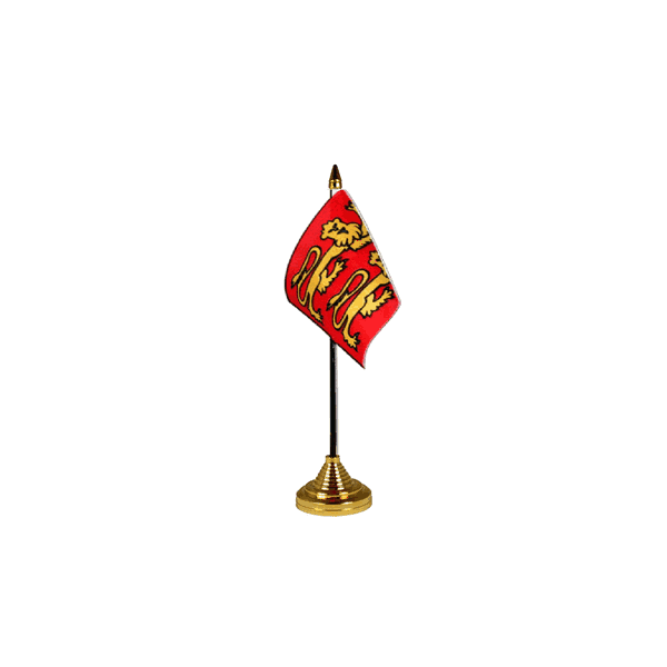 Normandy Two Leopards Small Table Flag