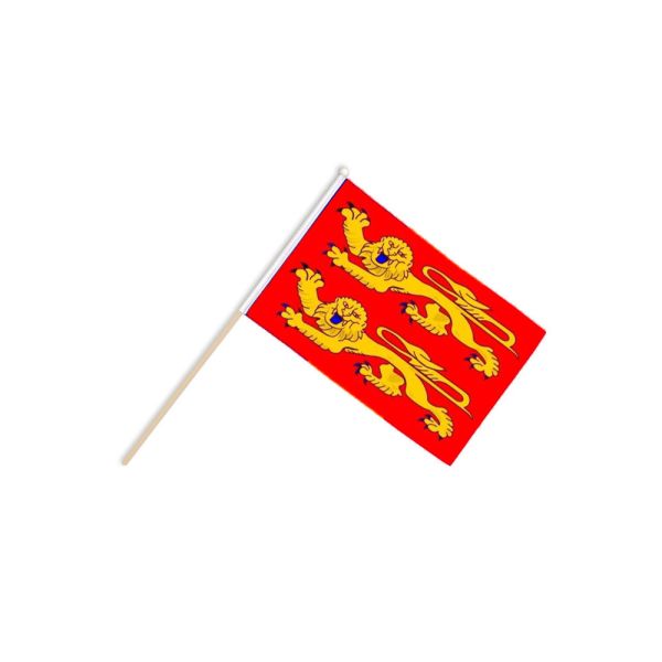 Normandy Two Leopards Hand Flags