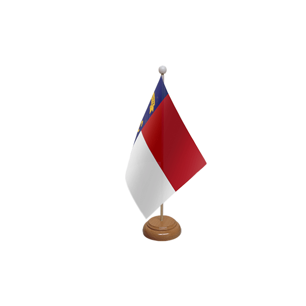 North Carolina Wooden Table Flag