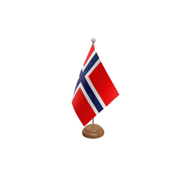 Norway Wooden Table Flag