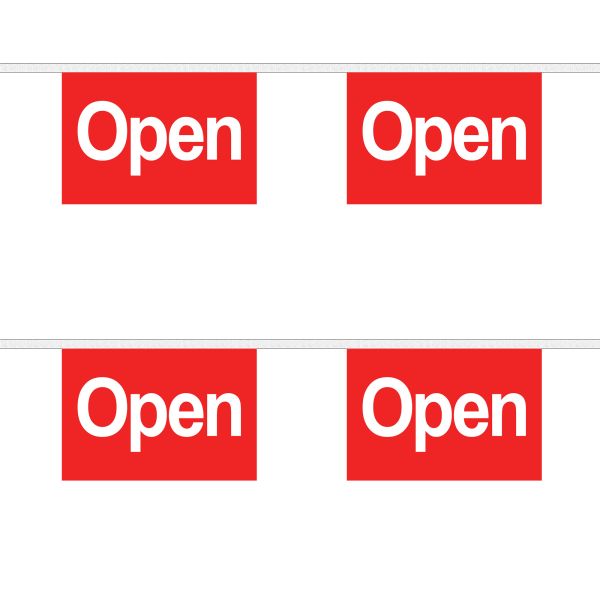 Open (Red) Rectangular Bunting Horizontal
