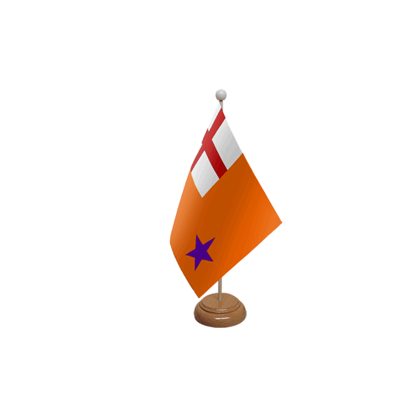 Orange Order Wooden Table Flag