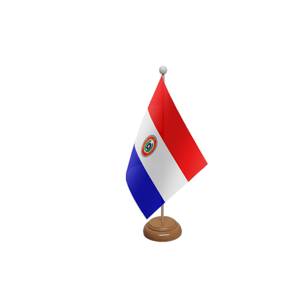Paraguay Wooden Table Flag