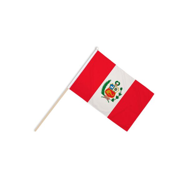 Peru Crest Hand Flags