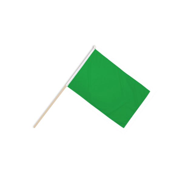 Plain Green Hand Flags