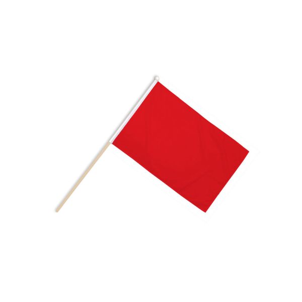 Plain Red Hand Flags